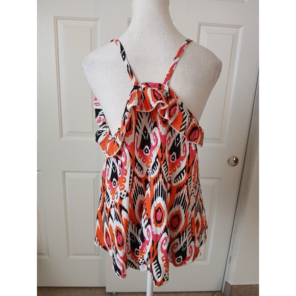 Cha Cha Vente Women's Multicolor Spaghetti Strap Summer Rayon Top Size Medium - Picture 2 of 12